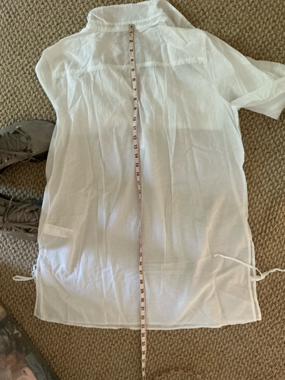 NWT J. Crew Cotton voile tunic cover-up with side ties sz large - Picture 7 of 7